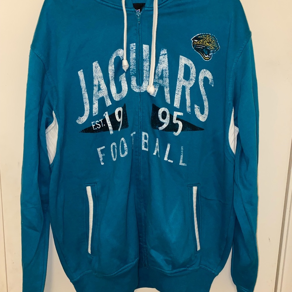 Turquoise Jacksonville Jaguars sweater with hoodie